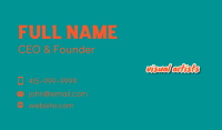 Funky Brush Street Wordmark Business Card Image Preview