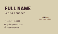 Rustic Hipster Wordmark Business Card Image Preview