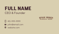 Rustic Hipster Wordmark Business Card Image Preview