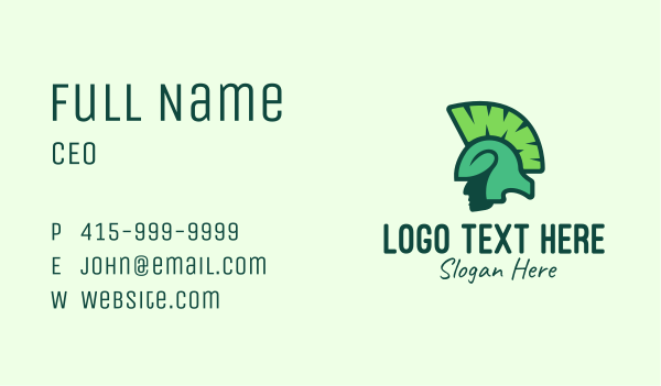 Green Organic Spartan Business Card Design Image Preview