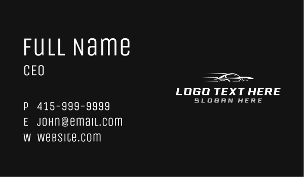 Fast Car Motorsport Business Card Design Image Preview