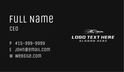 Fast Car Motorsport Business Card Image Preview
