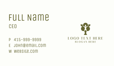 Natural Wellness Woman Business Card Image Preview