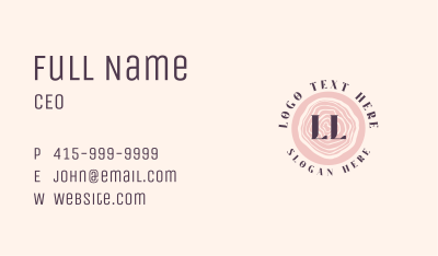 Feminine Wood Letter Business Card Image Preview