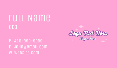 Retro Sparkle Star Business Card Image Preview