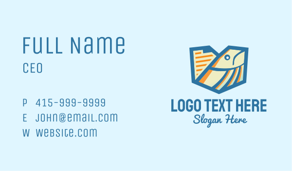Geometric Fish Document Business Card Design Image Preview