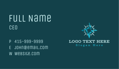 Directional Navigation Compass Business Card Image Preview