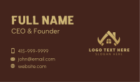 Gold Carpenter House Construction Business Card Image Preview