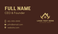 Gold Carpenter House Construction Business Card Preview