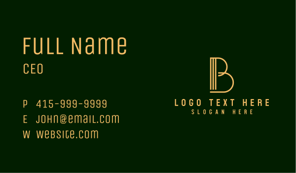 Luxury Boutique Event Letter B Business Card Design Image Preview