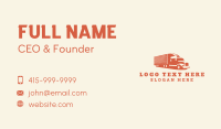 Orange Haulage Truck Business Card Image Preview