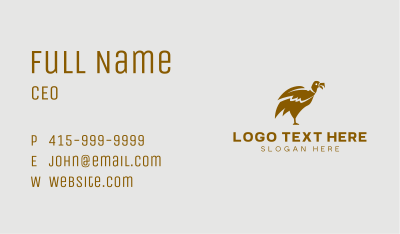 Brown Vulture Business Card Image Preview