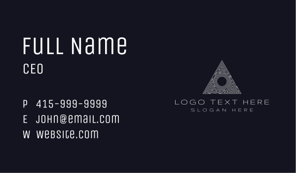 Pyramid Triangle Brand Business Card Design Image Preview