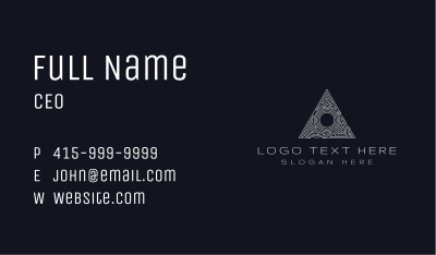 Pyramid Triangle Brand Business Card Image Preview