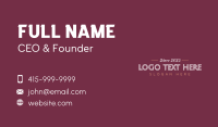 Cafe Enterprise Wordmark Business Card Image Preview