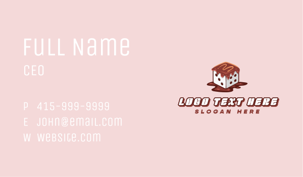 Chocolate Sweet Dice Business Card Design Image Preview