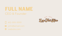 Retro Cursive Wordmark Business Card Image Preview