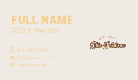 Retro Cursive Wordmark Business Card Design