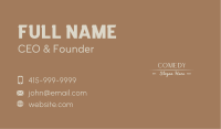 Luxury Fashion Wordmark Business Card Image Preview