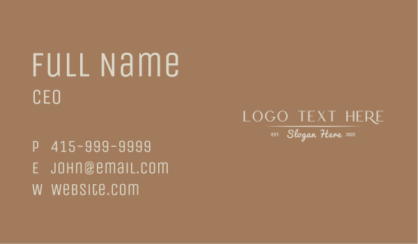 Luxury Fashion Wordmark Business Card Design Image Preview