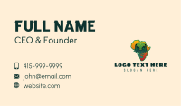 Elephant Head African Map Business Card Image Preview