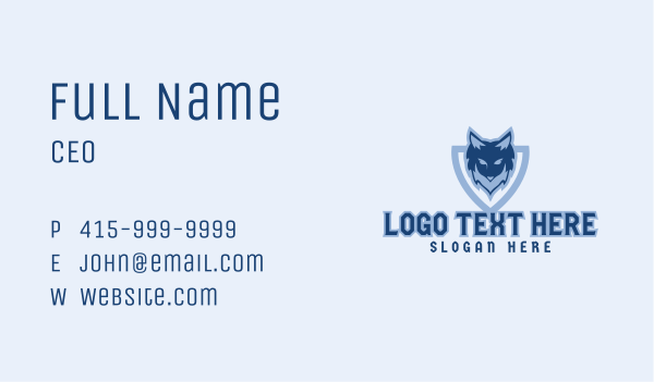 Wolf Shield Esports Business Card Design Image Preview