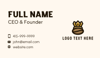Coffee Bean Crown Business Card Image Preview