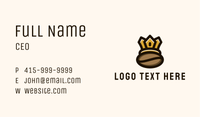 Coffee Bean Crown Business Card Image Preview