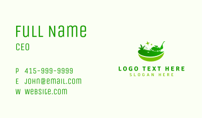 Lawn Mower Gardener Business Card Image Preview