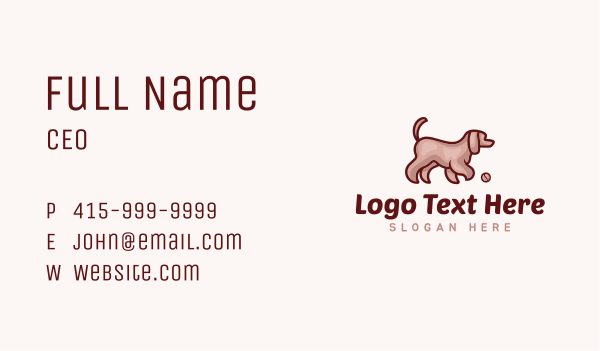 Fluffy Pet Dog Ball Business Card Design Image Preview