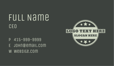 Military Law Enforcement  Business Card