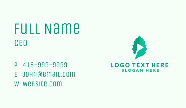 Green Leaf Media  Business Card Design Image Preview