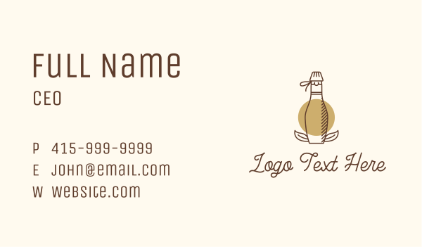 Kombucha Drink Bottle Business Card Design Image Preview