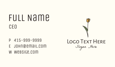 Yellow Flower Business Card Image Preview