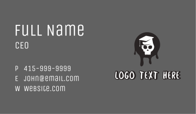 Skull Graduate Business Card Image Preview