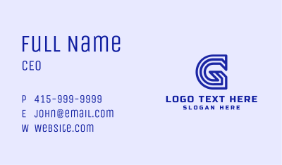 Gradient Tech Letter G Business Card Image Preview