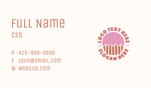 Pastry Chef Cupcake Business Card Design Image Preview
