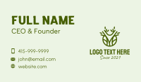 Minimalist Green Tree  Business Card Image Preview