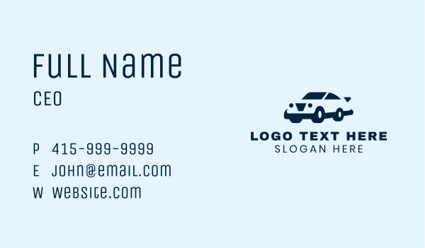 Modern Sedan Car  Business Card Design Image Preview