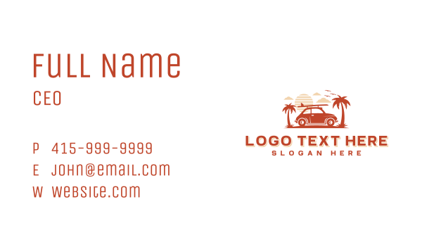 Car Surfing Vacation Business Card Design Image Preview