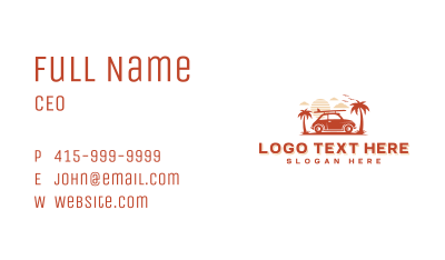 Car Surfing Vacation Business Card Image Preview