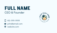 Tropical Beach Palm Tree Business Card Design