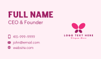 Pink Minimalist Butterfly Business Card Image Preview