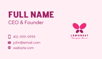 Pink Minimalist Butterfly Business Card Image Preview