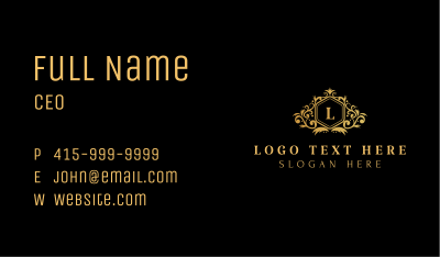 Elegant Luxury Crest Business Card Image Preview