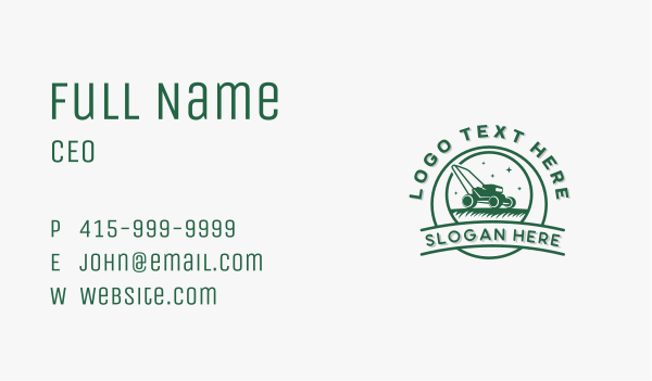 Lawn Care Landscaping Mower Business Card Design Image Preview