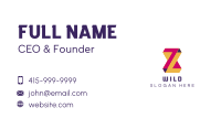 Tech Creative Letter Z Business Card Image Preview