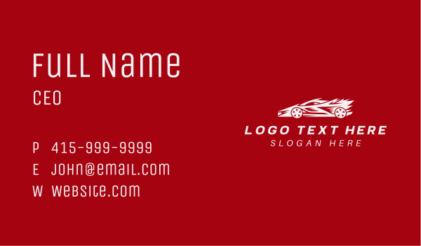 Fast Automotive Race Business Card Design Image Preview