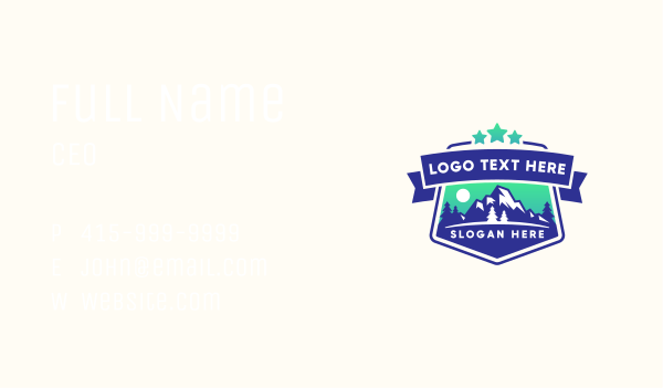 Forest Outdoor Mountain Business Card Design Image Preview