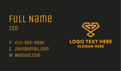 Golden Diamond Jewelry  Business Card Image Preview